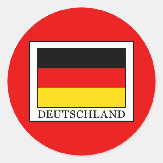 Deutschland Ronde Sticker (Voorkant)