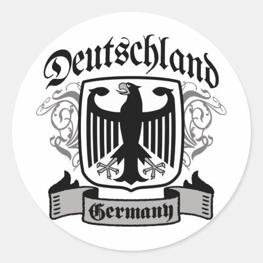 Deutschland Ronde Sticker (Voorkant)