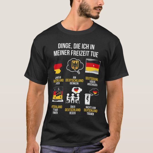 Deutschland Spruch | Lustijger Freizeit Duitsland T-shirt (Voorkant)