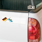 Deutschland und Bayern Flaggen, gekreuzt Bumpersticker (Op Truck)