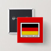 Deutschland Vierkante Button 5,1 Cm (Voorkant /achterkant)