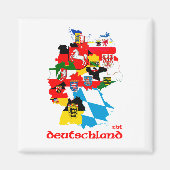 Deutschland vlaggen magneet (Voorkant)