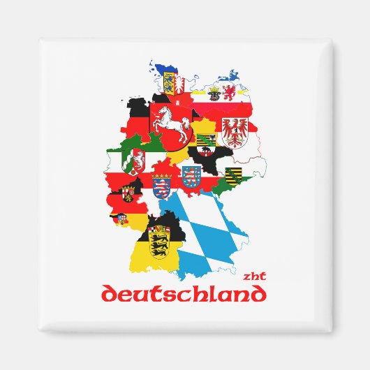 Deutschland vlaggen magneet (Voorkant)