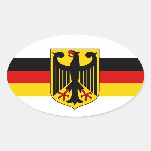 Deutschland voetbal fussball #3 ovale stickers (Voorkant)