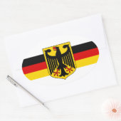 Deutschland voetbal fussball #3 ovale stickers (Envelop)