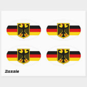 Deutschland voetbal fussball #3 ovale stickers (Vel)