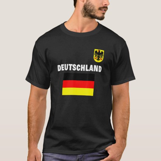 Deutschland Voetbal Vlag Duitsland Duitse vlaggen  T-shirt (Voorkant)