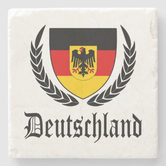 Deutschland Wapenschild Stenen Onderzetter (Voorkant)