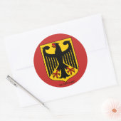 Deutschland Wappen Großer Aufkleber Ronde Sticker (Envelop)