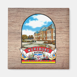 Deutschland Würzburg Vintages Souvenir Magneet