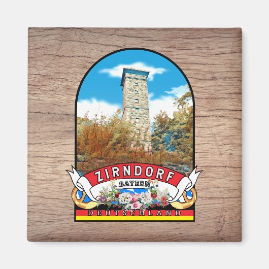 Deutschland Zirndorf Vintage souvenir Magneet (Voorkant)