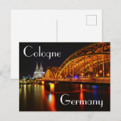 Deutzer Bridge Keulen Duitsland Briefkaart (Voorkant / Achterkant)