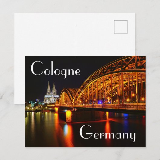 Deutzer Bridge Keulen Duitsland Briefkaart (Voorkant / Achterkant)