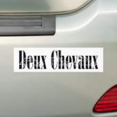 Deux Chevaux 2CV Minimalistische Silhoutte Typogra Bumpersticker (Op auto)