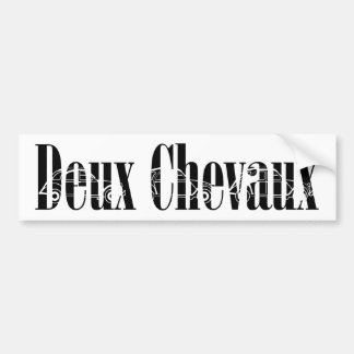 Deux Chevaux 2CV Minimalistische Silhoutte Typogra Bumpersticker
