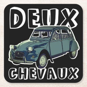 Deux Chevaux Kartonnen Onderzetters