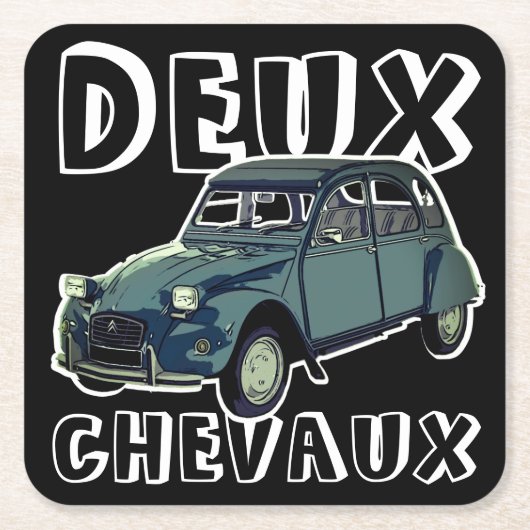 Deux Chevaux Kartonnen Onderzetters (Voorkant)