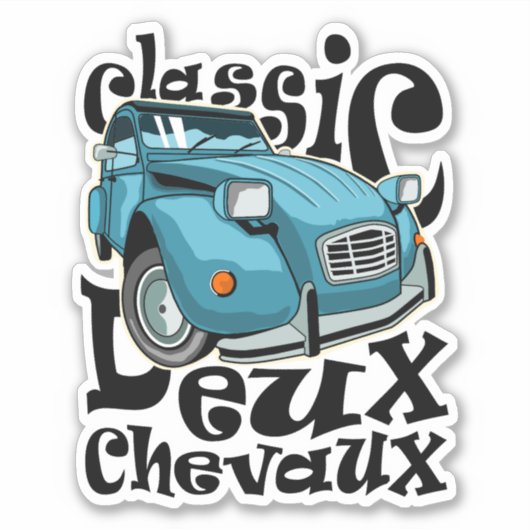 Deux Chevaux Sticker (Voorkant)