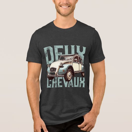 Deux Chevaux Tri-Blend Shirt (Voorkant)