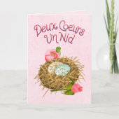 Deux Coeurs Un Nid - Two Hearts One Nest French Kaart (Voorkant)