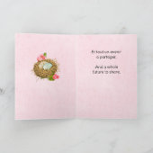 Deux Coeurs Un Nid - Two Hearts One Nest French Kaart (Binnen)