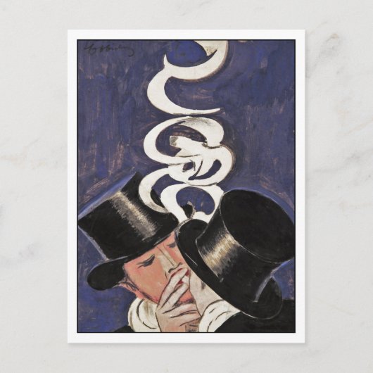Deux Fumeurs door Cappiello Briefkaart (Voorkant)