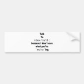 dev_null_black_transparent.png bumpersticker (Voorkant)