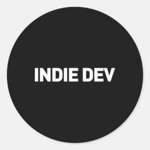 Dev - Ontwikkelaar Indie Game Ronde Sticker