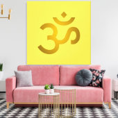 Devanagari om - Canarische Eilanden Canvas Afdruk (Insitu (Woonkamer))