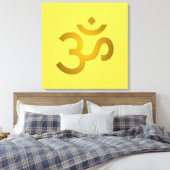 Devanagari om - Canarische Eilanden Canvas Afdruk (Insitu (Slaapkamer))