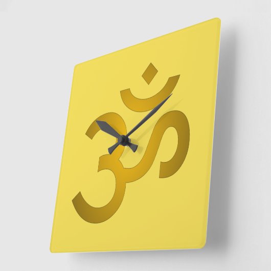 Devanagari om - Canarische Eilanden Vierkante Klok (Hoek)