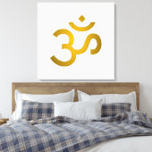Devanagari om  canvas afdruk (Insitu (Slaapkamer))