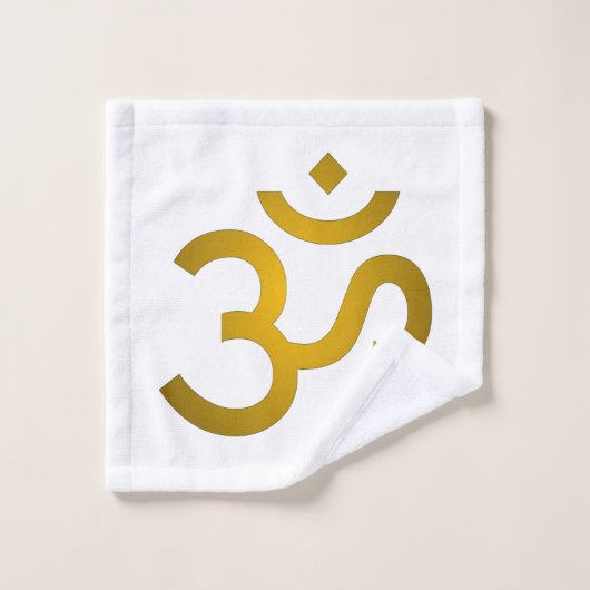 Devanagari om - White Bad Handdoek (Wasdoekje)