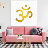 Devanagari om - White Canvas Afdruk (Insitu (Woonkamer))