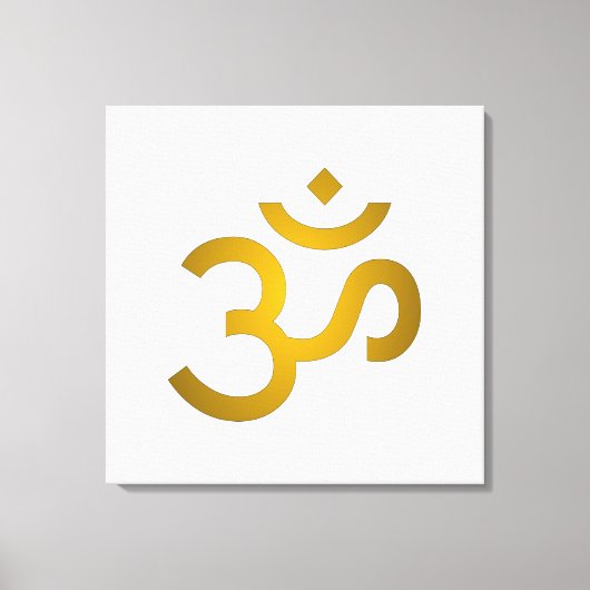 Devanagari om - White Canvas Afdruk (Voorkant)