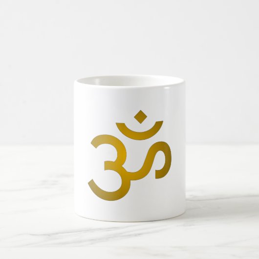 Devanagari om - White Koffiemok (Center)