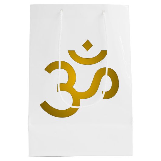 Devanagari om - White Medium Cadeauzakje (Achterkant)