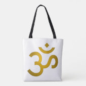 Devanagari om - White Tote Bag (Achterkant)