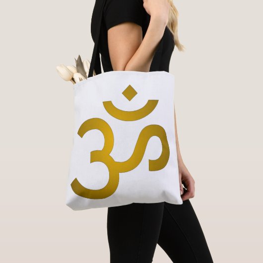Devanagari om - White Tote Bag (Dichtbij)