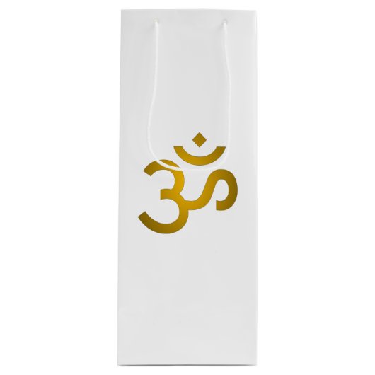 Devanagari om - White Wijn Cadeautas (Voorkant)