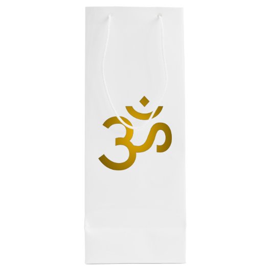 Devanagari om wijn cadeautas (Achterkant)