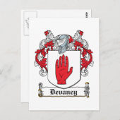 Devaney Family Crest Briefkaart (Voorkant / Achterkant)