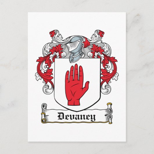 Devaney Family Crest Briefkaart (Voorkant)