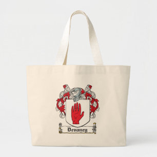 Devaney Family Crest Grote Tote Bag