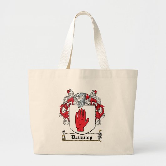 Devaney Family Crest Grote Tote Bag (Voorkant)