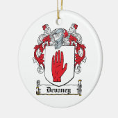 Devaney Family Crest Keramisch Ornament (Links)