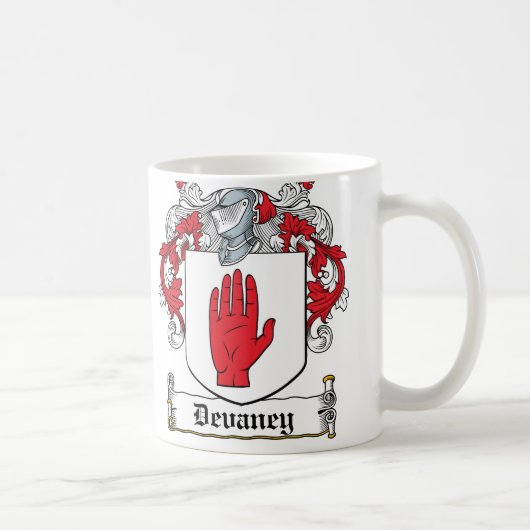 Devaney Family Crest Koffiemok (Rechts)
