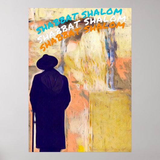 Devant le mur shabbat shalom poster (Voorkant)