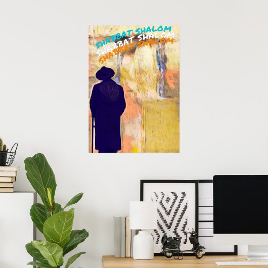 Devant le mur shabbat shalom poster (Thuiskantoor)