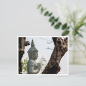 Devata Sculpture Angkor Wat Postcard Feestdagenkaart (Staand voorkant)